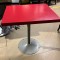 Lot 14 tables cafeteria plateau rouge 60x70cm