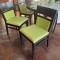 Lot 12 chaises couleur wengé et vert anis