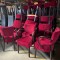 Plus de 30 chaises bridge bois brut & velours rouge + assise épaisse | mobilier bar-resto