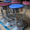 Suite 7 tabourets de bar style rétro vintage « Diner US »