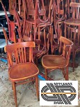 x80 Chaises rétros en bois style Baumann | mobilier vintage resto bar bistro