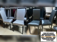 Lot complet 38 chaises simili cuir • Coloris panaché 24 grises + 14 noires