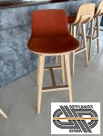 Lot de 12 chaises de bar ALKI en chêne massif