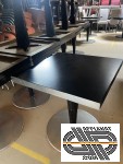 x15 guéridons CHR plateau noir & pied design à base inox extra plate