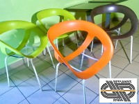 Chaises fauteuils coque plastique Moema Gaber | Lot 19 pièces de 3 couleurs