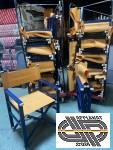 Bon plan CHR terrasse & extérieur Jaune & Bleu | Lot 27 fauteuils 'metteur en scène' Alu.