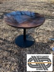 Lot de 4 tables rondes CHR - pieds noirs ronds