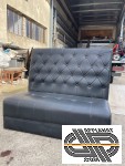 Lot de 4 banquettes rétro noires 2 places