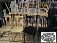 Panaché 15 chaises + 6 chaises hautes | coloris noirs & blancs | SIF collection ANTILLE