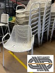Lot 24 fauteuils exterieur blancs design (marque : EMU)