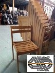 lot 10 chaises bois naturel - robustes empilables