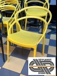 Fin de lot à liquider : x16 chaises exterieur, design, jaunes
