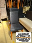 Lot 23 chaises rembourrées tissus noir façon salle à manger
