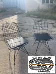 Lot de 76 chaises métalliques noires – design moderne
