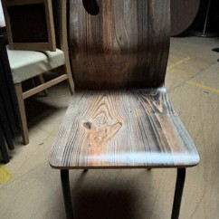 Chaises imitation bois brûlé vintage 27 pièces