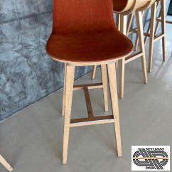 Lot de 12 chaises de bar ALKI en chêne massif