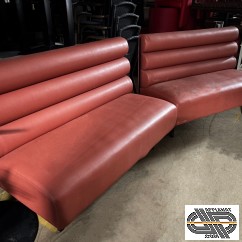 Lot de 2 banquettes rose avec dossier boudin