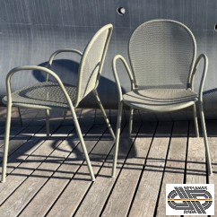 Fauteuils design métalliques pour extérieur EMU collection RONDA | Lot complet de 22 unités