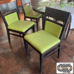 Lot 12 chaises couleur wengé et vert anis