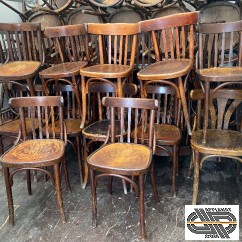 Destockage lot 31 chaises rétros en bois style Baumann | mobilier années 30 resto bar bistrot