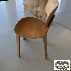 Lot de 23 chaises d'intérieur ALKI Triku en chêne massif (bois, vert et orange)