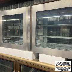 Placard inox 4 portes vitrées réfrigéré +2°C<+10°C  | 1m60 | traversant | FRANSTAL 