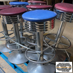 Suite 7 tabourets de bar style rétro vintage « Diner US »