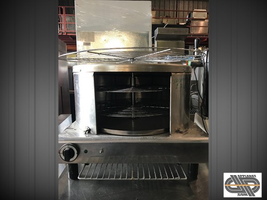 Gril toaster rotatif en inox - four à bruschetta idéal snack restauration a emporter