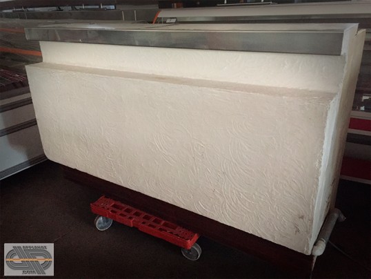 Comptoir de bar réfrigéré blanc • 1m90 • habillage polyester 