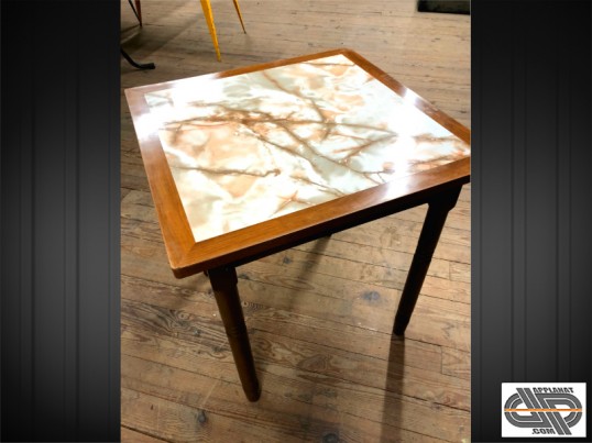 table brasserie occasion 100% pro bois effet marbre