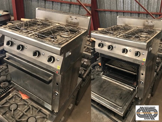 Petite cuisinière de restaurant à gaz format gazinière