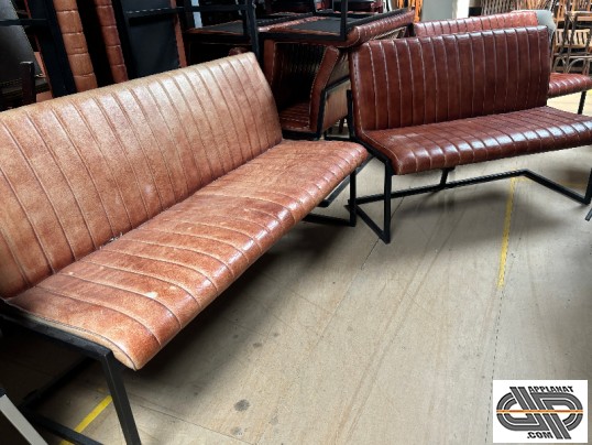 Lot de banquettes bistrot style industriel , esprit lounge, urban chic, occasion