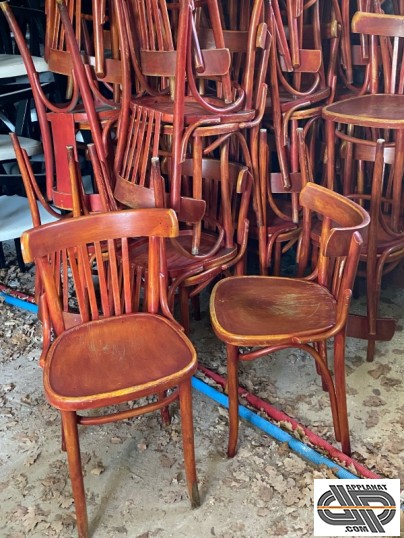 Lot chaises bistrot bois style ancien occasion 