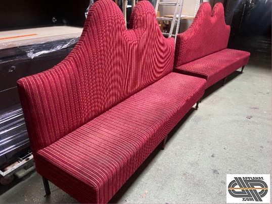 Banquettes velour rouge occasion avec dossier original