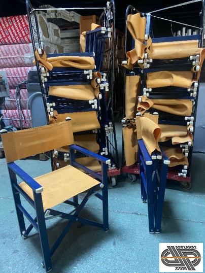 Lot de chaises pliantes extérieur style metteur en scène 