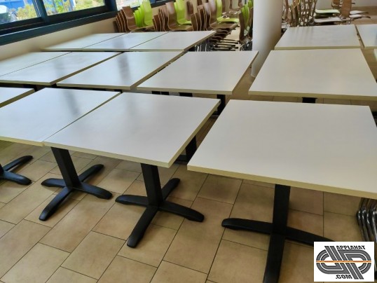 Tables CHR plateau blanc 80 x 80 cm occasion