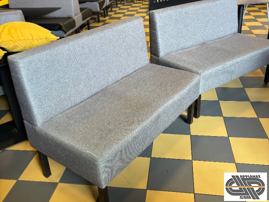 Banquettes restaurant 120 cm grises occasion