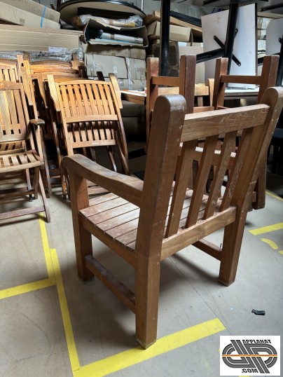 fauteuils teck Tectona Glenwood d'occasion de dos