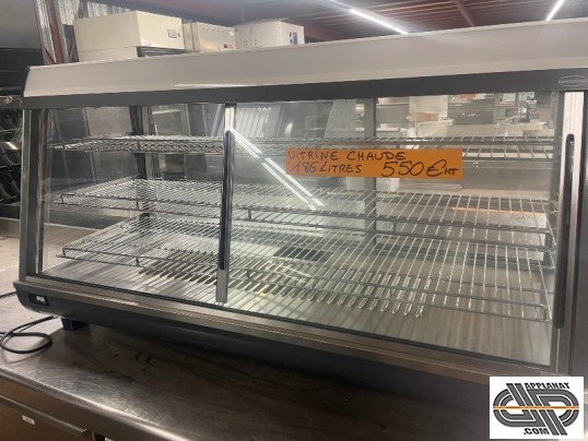 Petite vitrine chauffante de comptoir pour professionnel , idéale food-truc, fast food , snack, boulangerie ... 