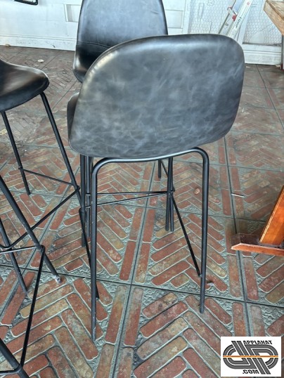 Tabourets hauts assise gris anthracite vu de dos