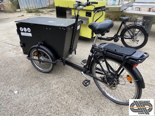 Triporteur électrique velo cargo Babboe-E Amsterdam Air occaison