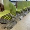 Lot 50 chaises design | bois cintré | vert pomme & chrome | empilable & suspensibles  