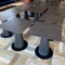 Assortiment de 20 tables CHR plateau style wengé | extra-fin pied conique